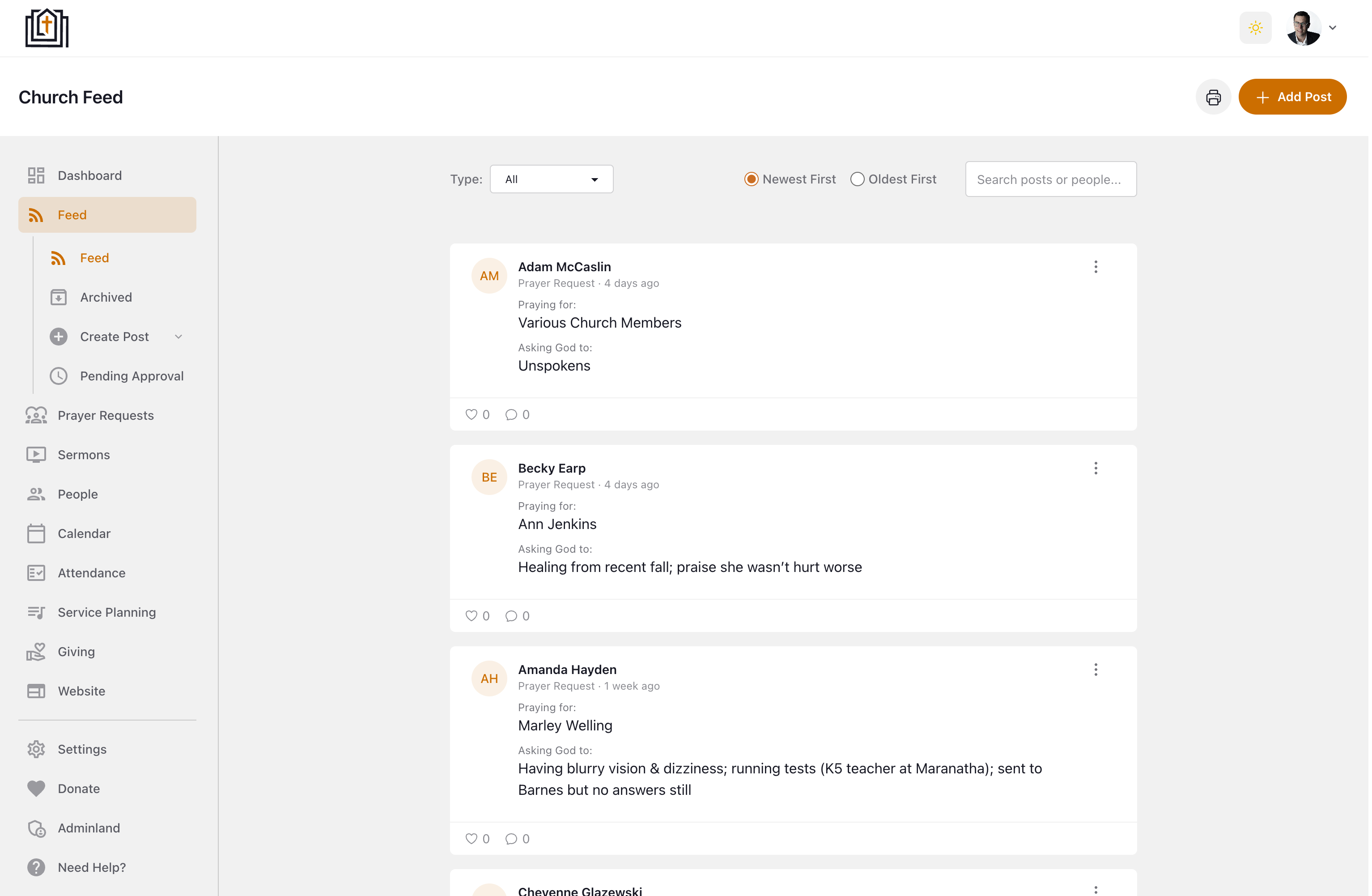 Congregation Hub app screenshot